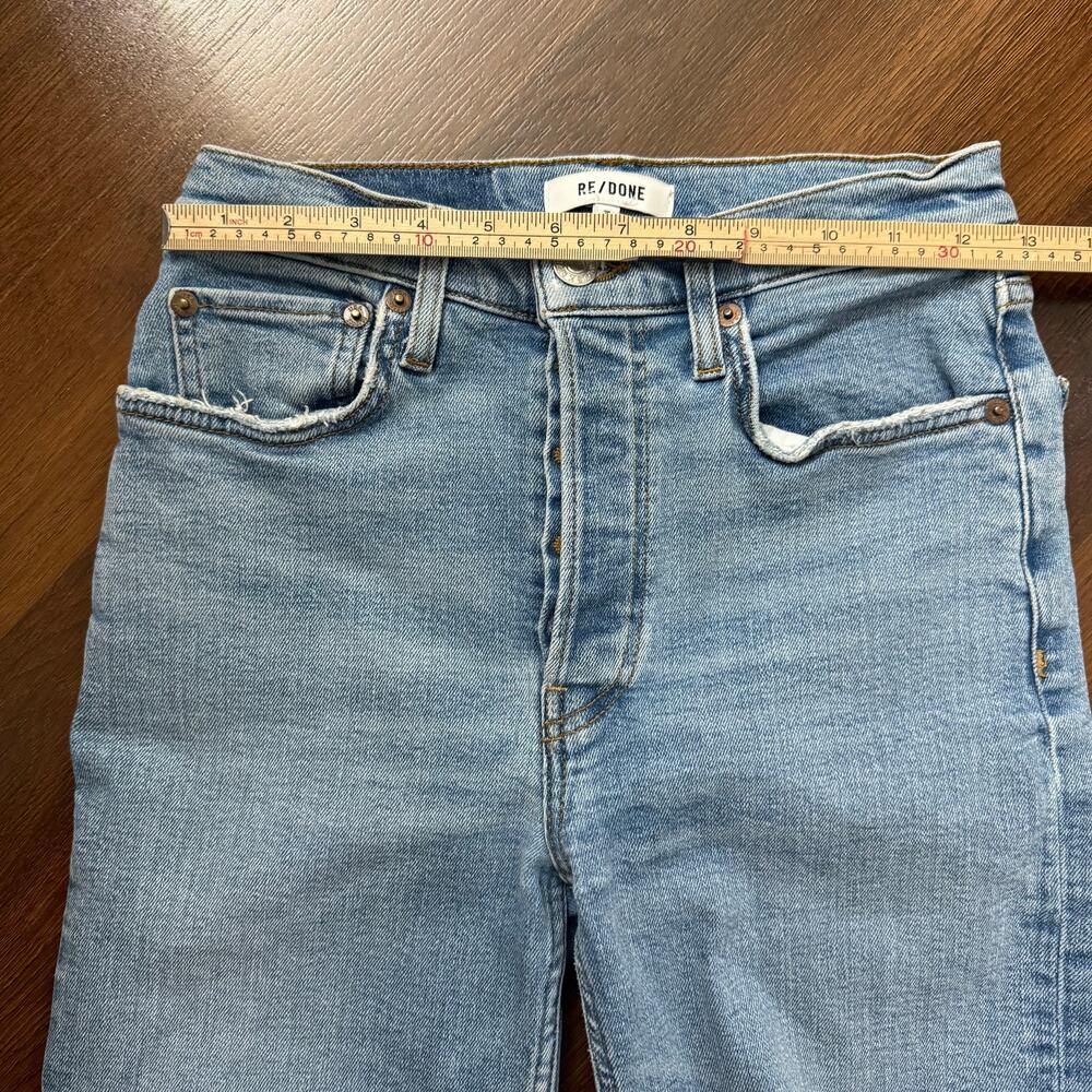 Re/Done 70s Stove Pipe Jeans Destroyed Dawn Casual Minimalist Denim Sz 26 - Picture 5 of 10